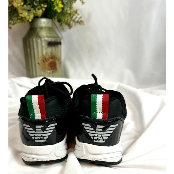 Emporio Armani Ea7 Crusher Distance Trainers Sneakers Mens Black 8 - Picture 12 of 16